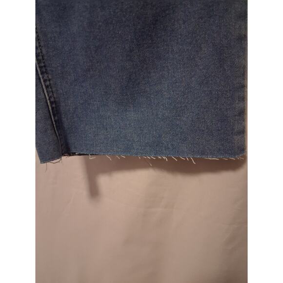 HDLTE Women Capri Jeans Raw Hem Mid Wash 5 Pockets Size S - Picture 7 of 9
